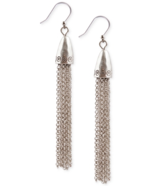UPC 803049526940 product image for Lucky Brand Silver-Tone Chain Drop Earrings | upcitemdb.com