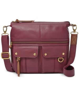 UPC 723764483734 product image for Fossil Morgan Leather Top Zip Crossbody | upcitemdb.com