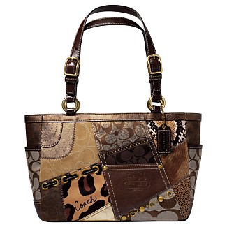 COACH TONAL PATCHWORK GALLERY TOTE COACH TONAL PATCHWORK GALLERY TOTE