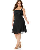 London Times Plus Size Empire-Waist Dress with Bow London Times Plus Size Empire-Waist Dress with Bow