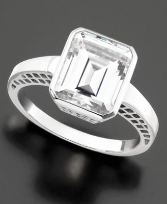 CRISLU Sterling Silver Cubic Zirconia Ring (4 ct. t.w.) Size 7