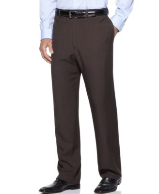... Microfiber Performance Flat-Front Dress Pants - Pants - Men - Macy's