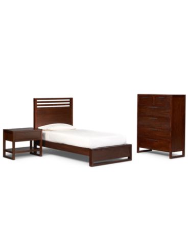 Twin Bedroom Sets on Tahoe Copper Bedroom Furniture  Twin 3 Piece Set  Bed  6 Drawer Chest