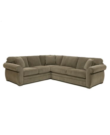 Devon Fabric 2-Piece Sectional Sofa - Furniture - Macy's