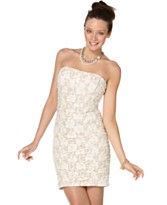XOXO Dress, Sleeveless Lace Strapless Fitted XOXO Dress, Sleeveless Lace Strapless Fitted