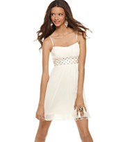 Ruby Rox Dress, Sleeveless Sequined Empire Mini Ruby Rox Dress, Sleeveless Sequined Empire Mini
