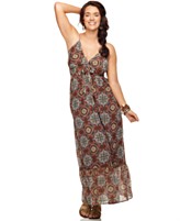 Eyeshadow Plus Size Dress, Sleeveless Printed Ruffled Maxi Eyeshadow Plus Size Dress, Sleeveless Printed Ruffled Maxi