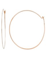 Michael Kors Earrings, Thin Rose Gold-Tone Hoop Earrings