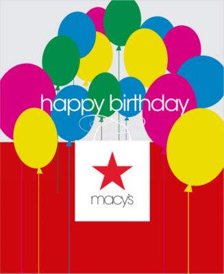 Happy Birthday Macy's Bag E-Gift Card - Gift Cards - Macy's