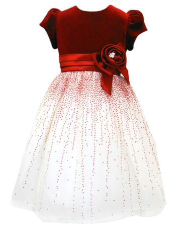 Jayne Copeland Kids Dress, Little Girl Velvet Holiday Dress - Kids - Macy&#39;s