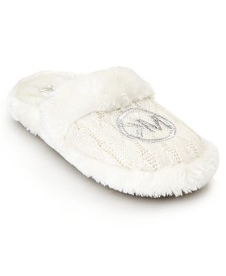 mk slippers fur