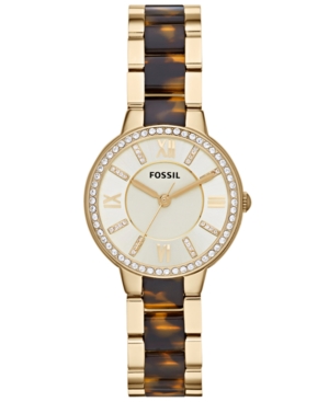 UPC 796483029286 product image for Fossil Women's Virginia Tortoise Acetate and Gold-Tone Stainless Steel Bracelet  | upcitemdb.com