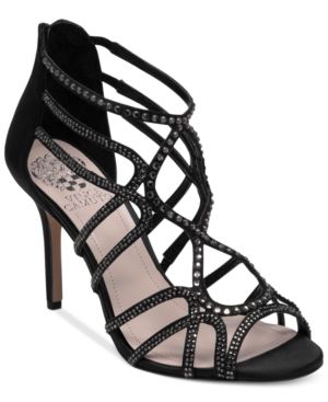 Vince Camuto Wessi Caged Mid Heel Evening Sandals Women's Shoes Shoes ...