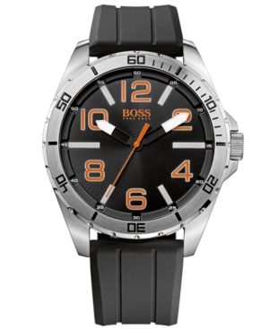 UPC 885997099653 product image for Hugo Boss Men's Boss Orange Black Silicone Strap Watch 48mm 1512943 | upcitemdb.com