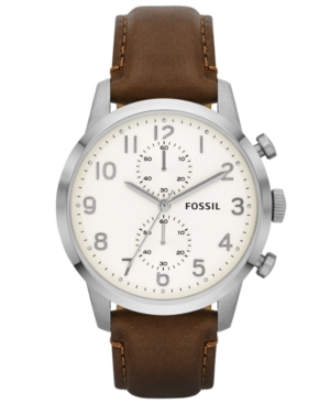UPC 796483065116 product image for Fossil Men's Townsman Brown Leather Strap Watch 44mm FS4872 | upcitemdb.com