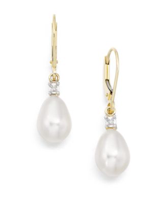 14k Gold Cultured Freshwater Pearl Earrings