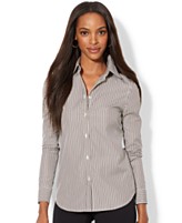 Lauren Ralph Lauren Striped Button-Front Shirt 