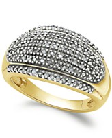 Victoria Townsend Rose-Cut Diamond Dome Ring in 18k Gold over Sterling Silver (1/4 ct. t.w.)
