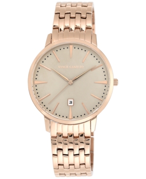 UPC 086702551354 product image for Vince Camuto Men's Rose Gold-Tone Stainless Steel Bracelet Watch 40mm Vc/1074LRR | upcitemdb.com
