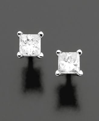 Princess Cut Diamond Earrings