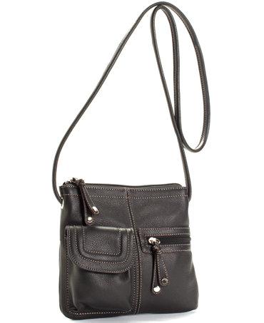 tignanello organizer leather handbag crossbody pocket multi handbags