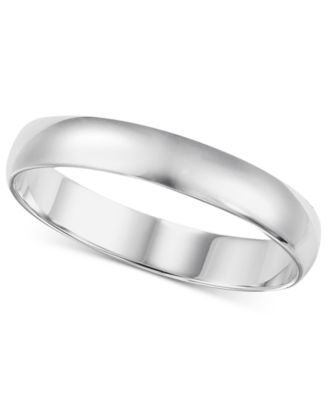 14k White Gold Ring, Wedding Band (2-6mm)