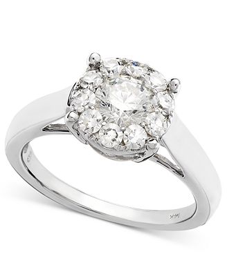 Prestige Unity Diamond Ring, 14k White Gold Diamond Engagement Ring