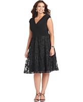 Adrianna Papell Plus Size Dress, Cap Sleeve Pleated Tulle A-Line Adrianna Papell Plus Size Dress, Cap Sleeve Pleated Tulle A-Line