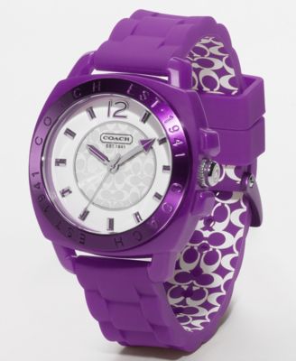 COACH BOYFRIEND SILICON RUBBER STRAP WATCH