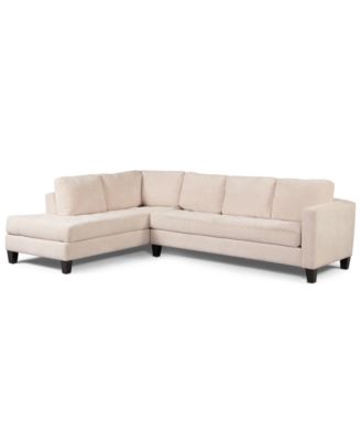 Fabric Chairs on Milo Fabric Microfiber Sectional Sofa  2 Piece  Sofa   Chaise  115 W X