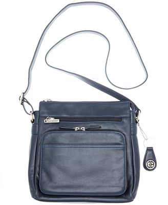 Giani Bernini Handbag, Nappa Leather Front Zip Crossbody