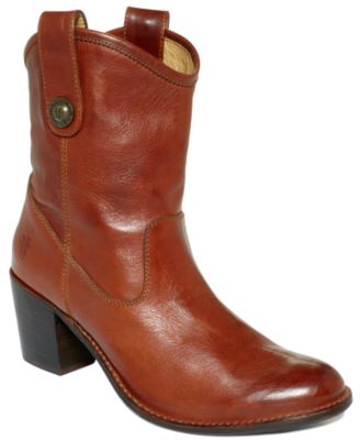 red short booties