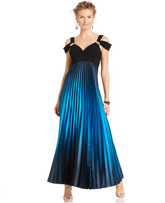 Betsy & Adam Off-The-Shoulder Ombre Gown - Dresses - Women - Macy&#39;s