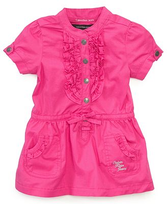 Calvin Klein Baby Dress, Baby Girls Woven Dress with Bloomers