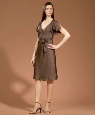 Lauren by Ralph Lauren Silk Polka-Dot  Dress