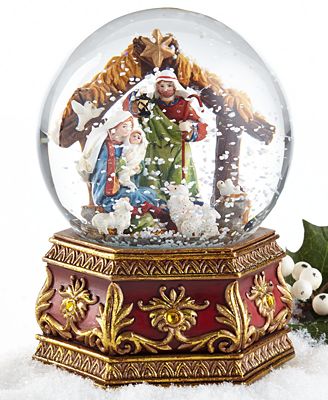Holiday Lane Nativity Scene Snow Globe - - Macy’s