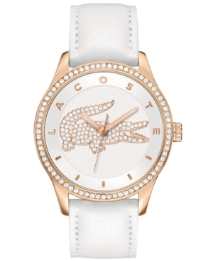 UPC 885997102568 product image for Lacoste Watch, Women's Victoria White Leather Strap 40mm 2000821 | upcitemdb.com