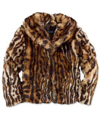 ... Kids Jacket, Little Girls Leopard Faux Fur Jacket - Kids - Macy's