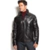 macys deals on Izod Leather Bomber Jacket