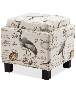 UPC 675716463991 product image for Kylee Bird Fabric Accent Storage Ottoman with Pillows, Direct Ships for just $9. | upcitemdb.com