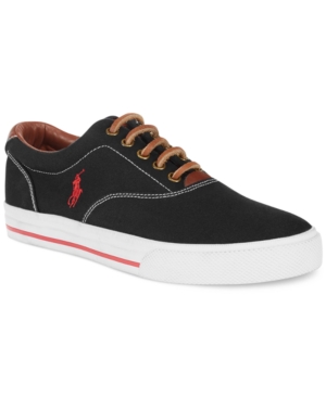 UPC 885019704541 product image for Polo Ralph Lauren Vaughn Canvas and Leather Sneakers Men's Shoes | upcitemdb.com