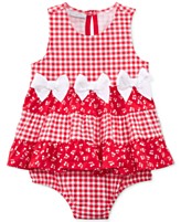 First Impressions Baby Girls' Mixed-Print Romper