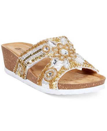 ... Mountain Blinker Jeweled Wedge Sandals - Sandals - Shoes - Macy's
