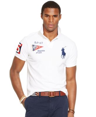 yacht club mesh polo shirt