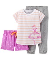 Carter's Baby Girls' 3-Piece Ballerina Pajamas