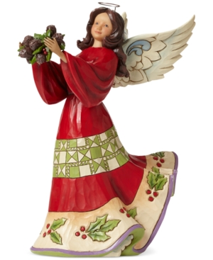 UPC 045544805469 product image for Jim Shore Red and Green Angel with Pinecones Collectible Figurine | upcitemdb.com