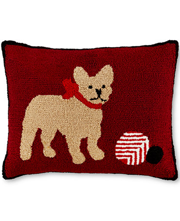 Martha Stewart Collection Frenchie Decorative Pillow, Only at Macy s - Decorative Pillows - Bed ...