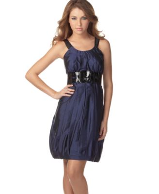 Kensie Silk Bubble Dress with Belt
