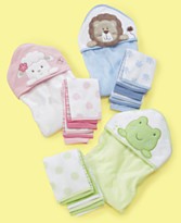 Carter's Baby Boy or Girl Hoodie Towel & 5 Pack Washcloth Carter's Baby Boy or Girl Hoodie Towel & 5 Pack Washcloths
