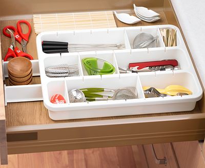 Drawer Organizers Kitchen on Progressive Drawer Organizer  Customizable Tray